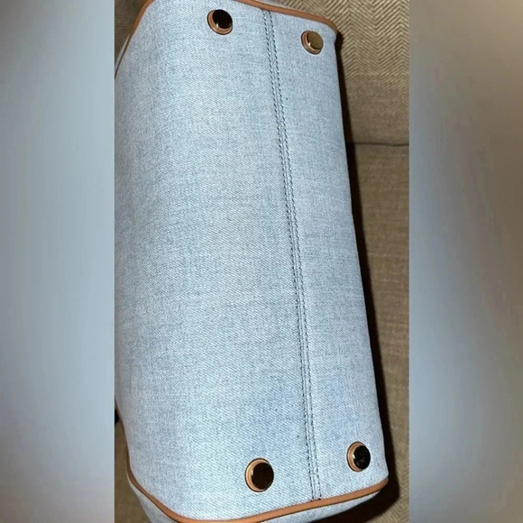 NWT $258 Michael Kors Talia Lrg Grab Bag Canvas Tote/Purse Washed Denim LAST ONE - Picture 2 of 7